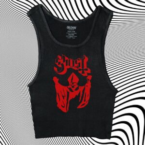 Ghost Band Unisex Cropped Tank
