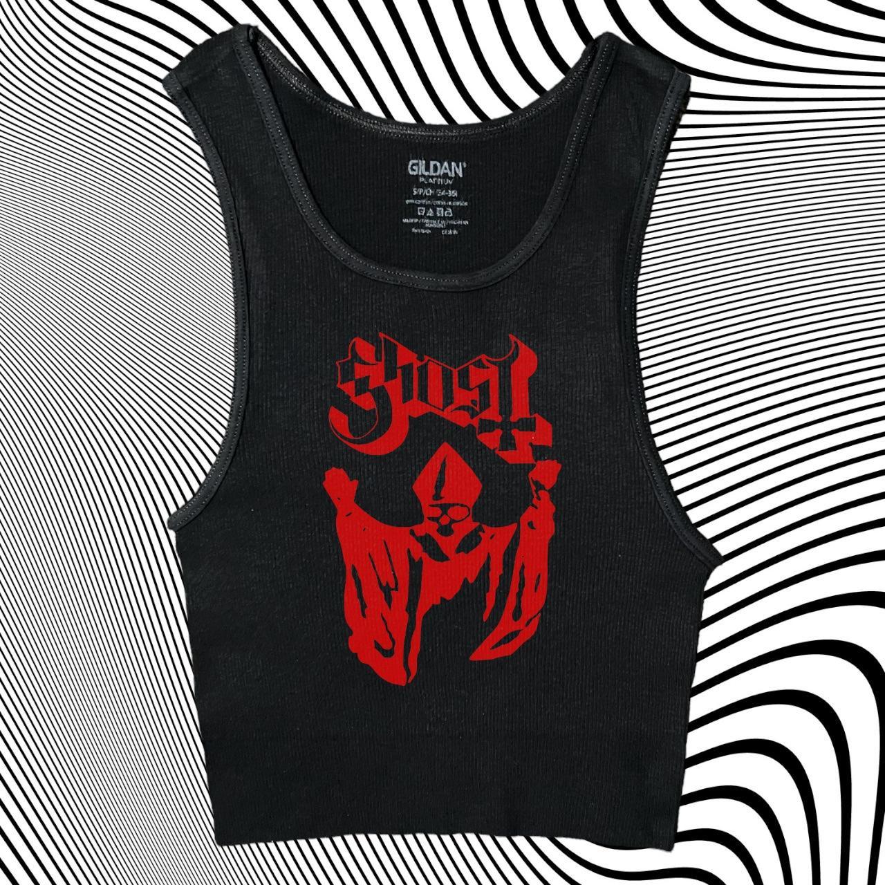 Ghost Band Unisex Cropped Tank