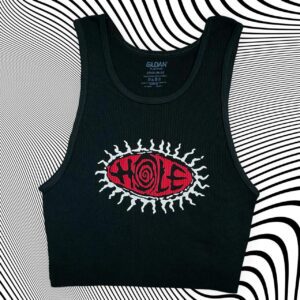 Spiral Hole Band Unisex Cropped Tanks