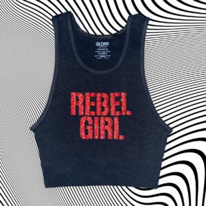 Glitter Rebel Girl Unisex Cropped Tank