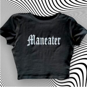 Glitter Maneater Crew Croptop