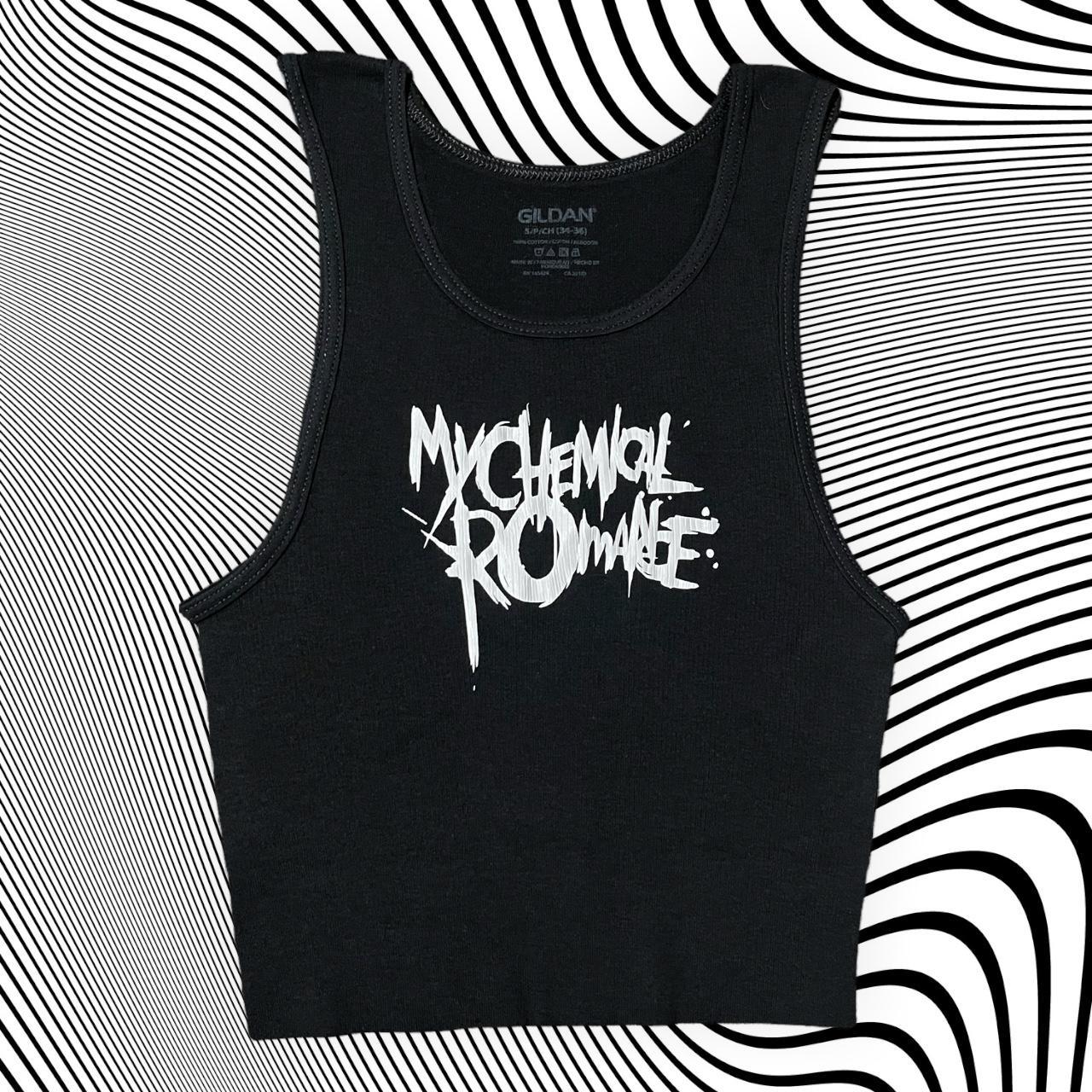 MCR black Band Unisex Cropped Tank
