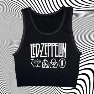 Led Zeppelin Band Unisex Cropped Tank