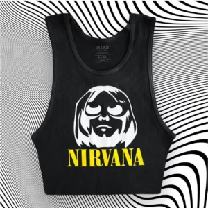 Kurt Cobain Nirvana Band Unisex Cropped Tank