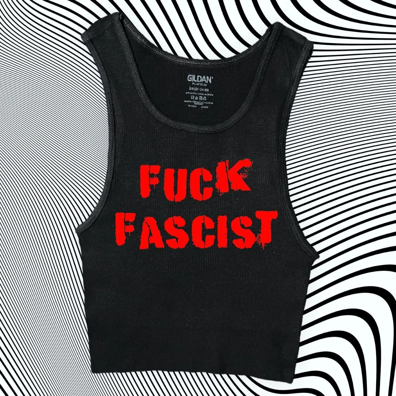 F U C K FASCISTS Unisex Cropped Tank