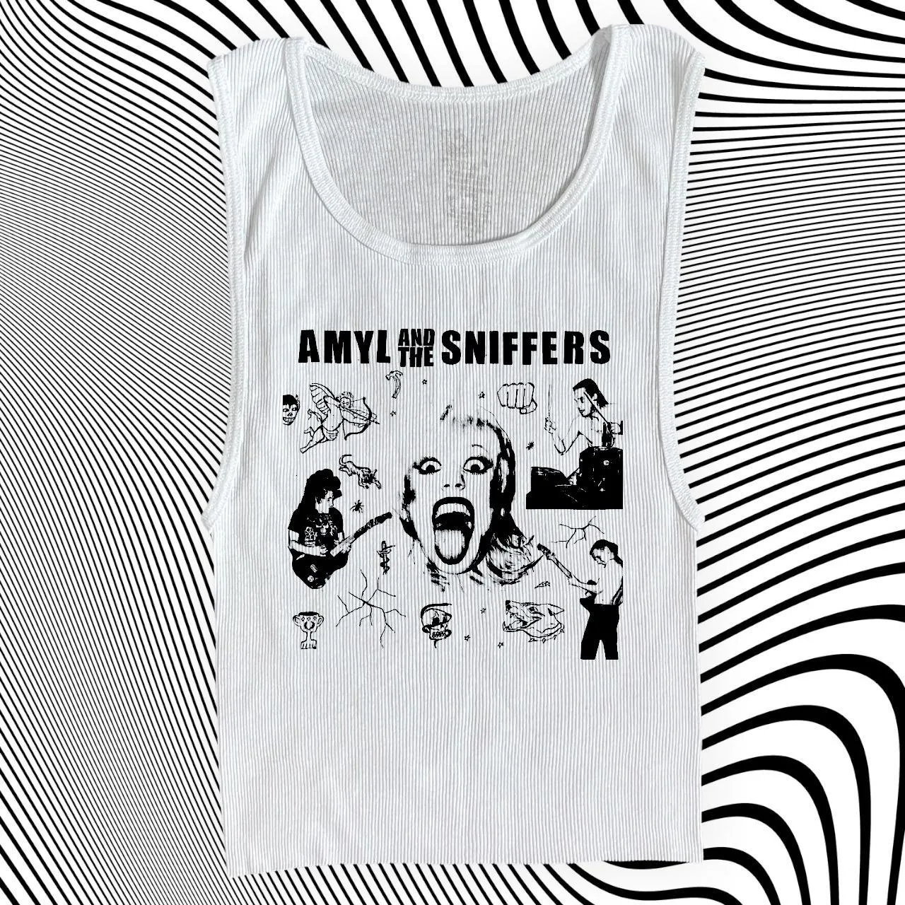 Amyl and the sniffers Unisex Cropped Tank