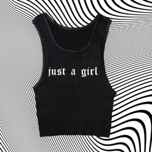 Just a Girl Unisex Cropped Tank